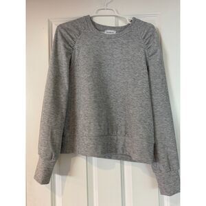 Women's EVEREVE Lowell Brushed Pullover Sweatshirt in Heather Gray Size Medium